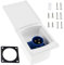 JUTTAUTO Caravan Mains Socket 16 Amp Flush Inlet Sockets 3 Pin Plug Hook Up Fitting for RV Motorhome Van Camper Campervan 220V-240V White