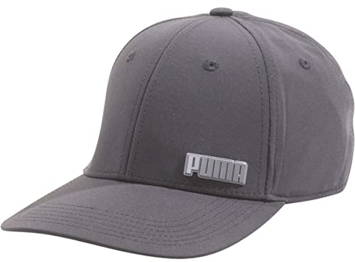PUMA Men's Pressure Baseball Cap Stretch Fit Name Logo Black/Grey Sz. L/XL