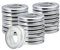 Coolty 32pcs Anelli per Tende Plastica Antirumore Anello Occhiello Tende Occhielli per Tende 40mm Anelli per Camera da Letto Soggiorno Tenda (Argento Brillante)