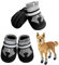 NeuWee Hundeschuhe, 4 Stück Pfotenschutz Hundestiefel, wasserdichte Hundeschuhe mit reflektierenden Riemen Anti-Rutsch-Sohle Outdoor Pfotenschützer für Kleine Mittlere Große Hunde (XL, Grau)