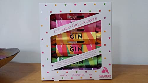 Sugarbird Gift Box of Gin Christmas Crackers (6x 40ml)