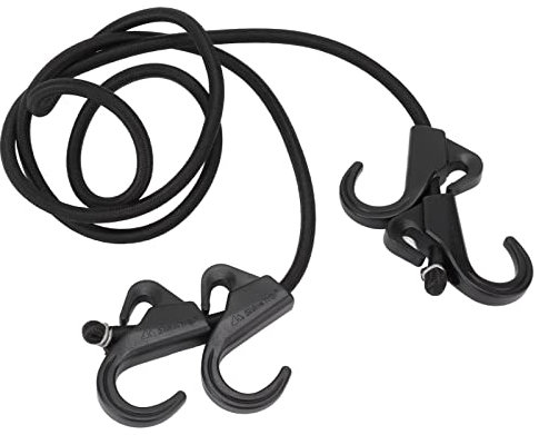 Gepäckspanner 1,6 Meter 7mm Durchmesser Expander mit Haken, POM Material, Schwarze Camping Gepäckträger ​Spanngurt für Gepäckbund, Frachttransport und Kontrolle