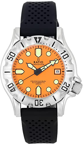 RATIO FreeDiver Professional Sapphire Orange Dial Automatic RTF011 500M Men's Watch
