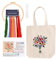 Anseom Canvas Tote Bag Stickset für Anfänger, Anfänger Stickerei Set, Kunst und DIY Bastelsets für Erwachsene, inklusive Sticktasche mit Blumenmuster, Bambus Stickrahmen, Farbfden und Werkzeug (weiß)