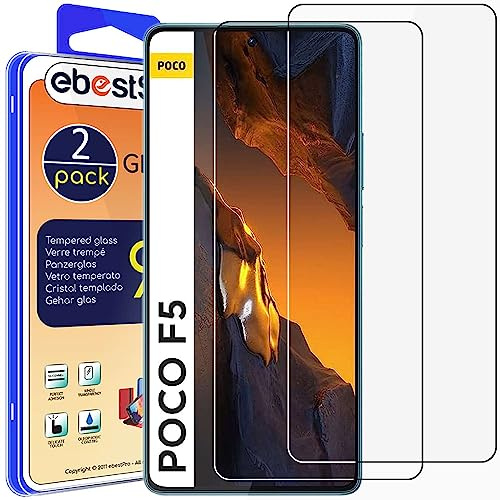 ebestStar - Cristal Templado x2 para Xiaomi Poco F5 5G, Protector Pantalla Película Vidrio, Antigolpes