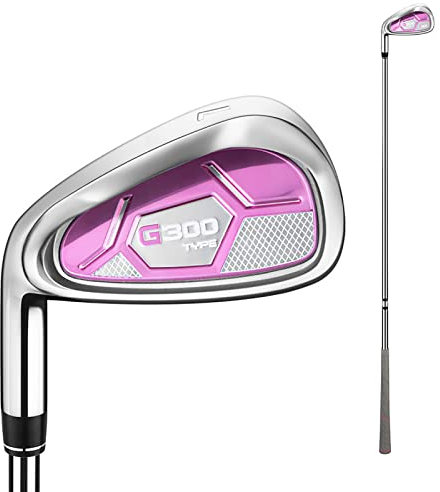 MOLVUS Damen-Golf-Einzelschläger, Linkshänder-Golfeisen, Schaft aus Edelstahl/Graphit, Design mit niedrigem Schwerpunkt, breite Schlagfläche, für Anfänger
