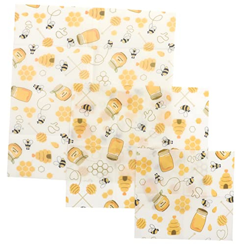 BESTonZON DIY Beeswax Wraps for Reusable Food Storage Beeswax Cotton Wraps for Bread Snacks Sandwiches