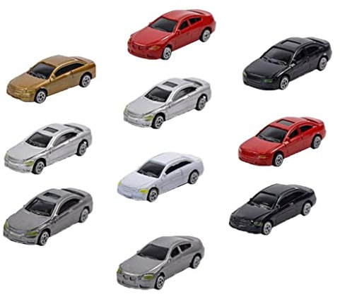 Set aus 10 bunten 1:87 Maßstab Modellautos für Sand Tisch Modellierung