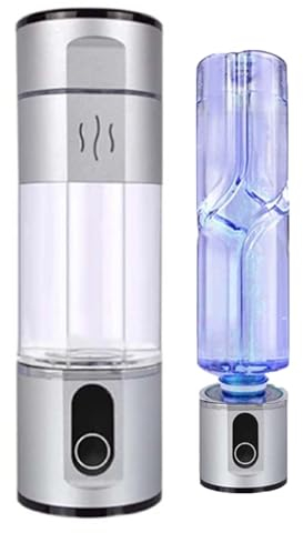 Generador de hidrógeno 5000-8000PPB, Botella generadora de Agua de hidrógeno Filtro de Agua eléctrico portátil, Equipada con Pantalla OLED, para Viajes Familiares