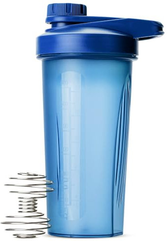 Mr. Pen- Shaker Bottles for Protein Mixes with Twist Cap, 28 oz, Blue Protein Shaker Bottle with Wire Whisk Ball