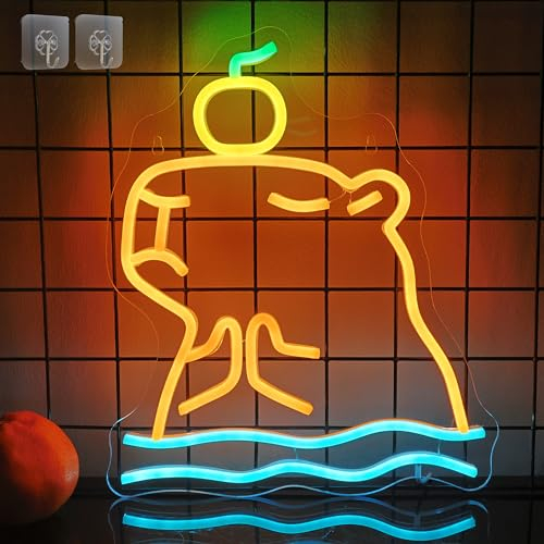 Attivolife Capybara Panneau pour décoration murale, lampe LED en forme d'animal mignon avec faible alimentation USB, unique pour la maison, la chambre d'enfant, le magasin, le bar, la fête, cadeau