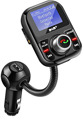 Trisoye Coche Dab Autoradio Adaptador Autoradio Radio Digital Bluetooth Manos Transmisor FM Recarga USB U/TF Musik Play