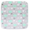 Balbina® Materassino per fasciatoio, in cotone, morbido, lavabile, 70 x 70 cm, colore grigio menta