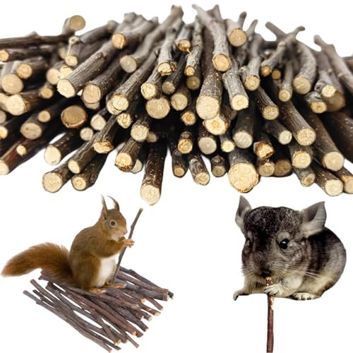 IATAHI Kaninchen Spielzeug Kauspielzeug,Hamster Spielzeug,Meerschweinchen Spielzeug aus Holz Apfelhölzer für Kaninchen, Hamster, Meerschweinchen, Chinchilla Leckerli