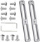 2 Stück Flaschenhalter Adapter, Verstellbare Aluminium Flaschenhalter Flasche Halterung, Adapter für Fahrrad Flaschenhalter, Zum Einstellen von Fahrradflaschenhaltern, Silber