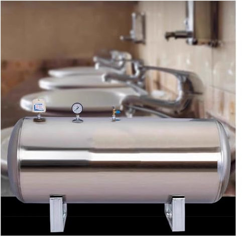 Pressure Tank Horizontal Wasserdrucktanks für Brunnenanlagen, Groß Brunnen-Druckbehälter-Bausatz mit Reinigungsanschluss, 25 50 100 200 250 300 500L, für Küche/ Dusche/ Toilette/ Garten Landwirtschaft