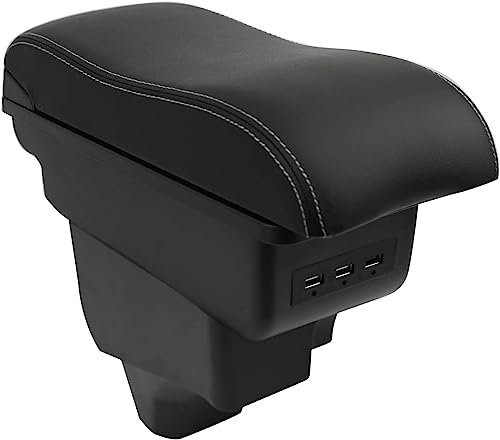 OYHCM Bracciolo Compatible with Peugeot 2008/208 2019-2024 Bracciolo Console Centrale Braccioli Poggiabraccio Braccio Vano Portaoggetti Doppio Spazio di Archiviazione Nero