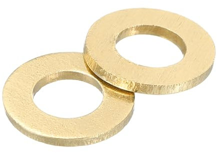 QUARKZMAN M5 Rondella Piatta, 100pz Ring di Guarnizione Piana in Ottone 10mm OD 1mm Spessore Ring Guarnizione Tenuta Metallo per Viti Bulloni Dadi