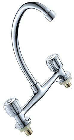 ORFOFE 1 Pc Rubinetto a Due Fori Rubinetto Da Cucina in Nichel Rubinetto Degli Impianti Idrici Rubinetti Miscelatore Rubinetto Acqua Potabile Prolunga Per Cordino Per Tenda Rame