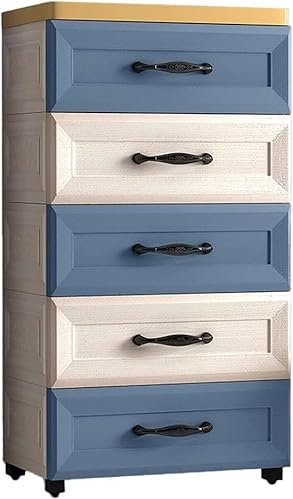 DZYHFCO Aufbewahrungskörbe aus Kunststoff, Schubladentyp, Spind, Zuhause, Kleiderschrank, geeignet für Wohnzimmer, Schlafzimmer, Kinderzimmer (5 Ebenen)