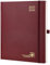 POPRUN Kalender 2025 2026 Buchkalender Hardcover, ca. A4 (26,5 x 21,5 cm), 17-Monate-Terminplaner (Aug.2025-Dez.2026), Wochenplaner 1 Woche 2 Seite mit Zertifiziertem Papier - Burgund