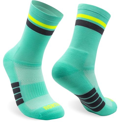 Chaussettes Course et Running Rembourrées, Antidérapantes. Chaussettes de Sport sans Frottements pour Hommes et Femmes (FR/ES, Alpha/lettres, L, TG, Taille normale, Taille normale, DUO Ocean)