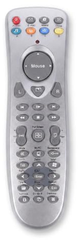 ZenithAur Tragbare Fernbedienung für PC, kabellose schlanke Fernbedienung, 10 Meter, inklusive Infrarot-Empfänger, kompatibel mit 98, ME, MCE, 2000, Vista