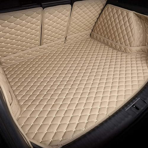 RQLCS Coche Alfombrillas Maletero para Audi A3 Sportback 8V 2013-2020 (Without Net on Left Side), Cobertura Completa Impermeable Antideslizante Antimanchas Bandeja Forro Protector,F-Beige