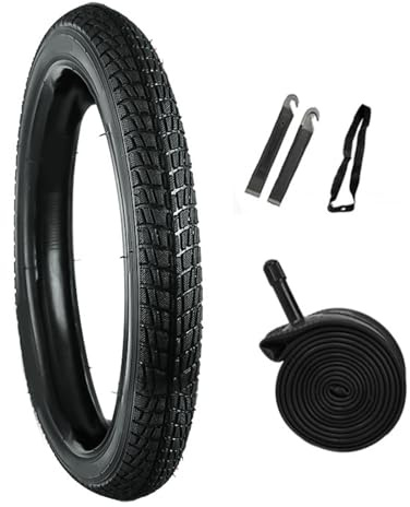 Kids Bike Reifen mit Innenrohr, Fahrradersatzreifen, 12x1.75 Eingedicktes Gummi -gerilles Muster Starker Grip Anti Slip Bike Teile