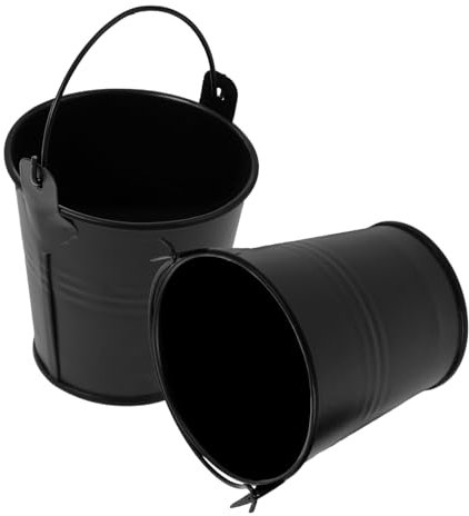 BEBEMOKO 2pezzi Secchio Metallo Per Secchi Per e Per Barbecue Accessorio Per e Outdoor Facile Da e Conservare Colore