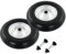 Tidyard Roue de brouette avec axe 2 pcs PU Solide 4.00-8 390 mm Caoutchouc Pneus de Remplacement Increvable Compatible pour Camions Sacs, Chariots Roue, Remorque