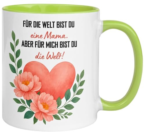 Tasse Mama | Für die Welt bist du eine Mama aber für mich bist du die Welt | Beste Mama Geschenk Becher | Muttertag Weihnachten Geburtstag