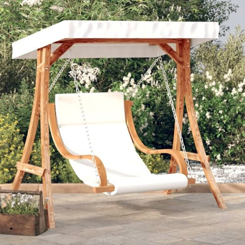 Snsowed Hollywoodschaukel mit Auflage und Dach Massivholz Fichte, Gartenschaukel, Garten Schaukel, Schaukelgestell, Schaukel Garten, Schaukelgerüst 3200629