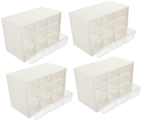 VILLCASE 4pcs Organizer Box Bead Organizer Jewelry Storage Box Items Holder for Desktop Craft
