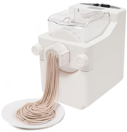 Automatische Nudelmaschine Perfekte Nudeln Selbstgemacht mit Neun Formen Kupfermotor In Rund Drei Minuten Frische Additivfreie Teigwaren für Familien Zuhause Platzsparend Weiß