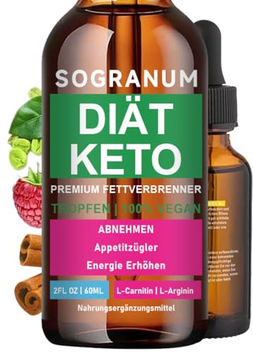 Keto Abnehmen | Appetitzügler, Fettverbrenner, Energie, Vitalität, Fokus | L Carnitin, L Arginin| Ginseng, Afrikanische Mango, Ingwer| zuckerfrei