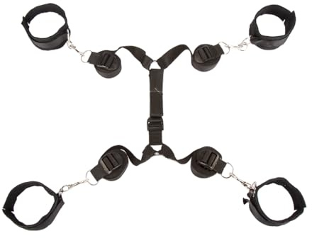 Lovehoney Bondage Boutique Bound to Please Under Mattress Restraints, Black