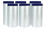 6 Rollen Gewebe-Abdeckband mit Abdeckfolie 14mm – Profi Abdeckband für saubere Farbkanten | Statische Abdeckfolie – Rückstandsfrei, UV-beständig, Innen & Außen