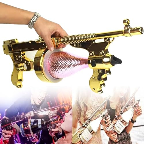 Champagne Spray Gun, Multi-Function Drink Shooter for Parties, Weddings, Clubs & Bars - Champagne Bottle Ejector and Wine Stopper