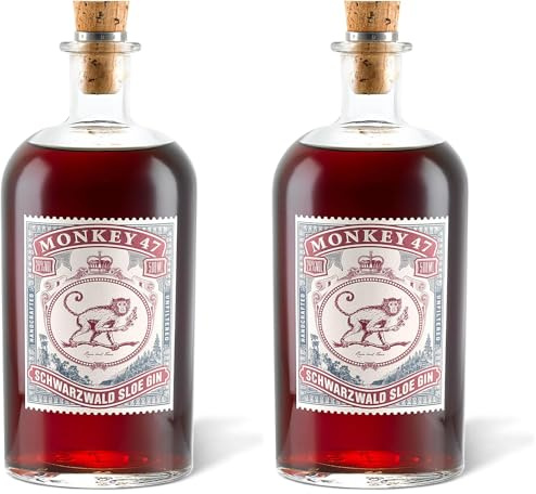 Monkey 47 Schwarzwald Sloe Gin - Ultra Premium Sloe Gin mit feiner Fruchtnote - 1x 0,5 L | 500 ml (2er pack)