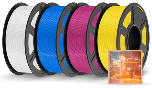 JAYO PLA Filament 1.75mm Bundle 4.4KG 1.1KG/Spule CMYK Weiß+ Magenta+ Gelb+ Cyan