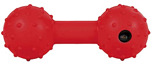 Trixie 3335 Hantel mit Schelle, Naturgummi, 12 cm