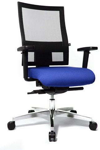 Topstar Sitness 60 Bürostuhl (inkl. Armlehnen/Sitzbezug/Netzbezug) blau/schwarz