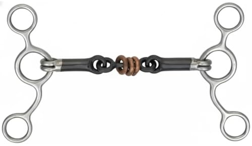 Shires Sweet Iron Copper Tom Thumb Bit #507-14mm Mouthpiece, 140mm Cheek, Sweet Iron & Copper Ribs 5.5