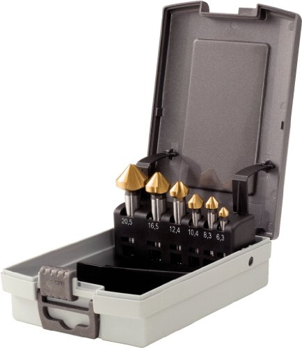 KS Tools 336.0466 HSS TiN Kegel-Entgratsenker-Satz, Kunststoffkassette 6-tlg.