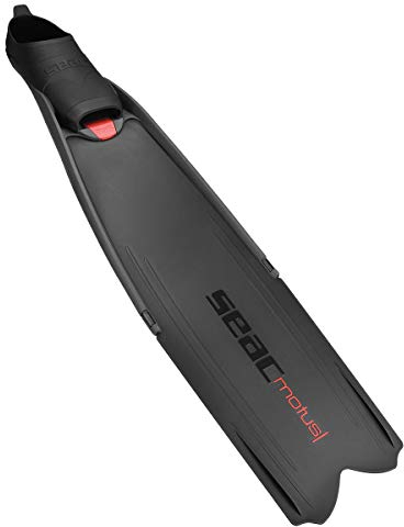Seac Motus Langen Flossen Fußteil, Ideal für Tauchen und Apnöetauchen, schwarz, 45/46