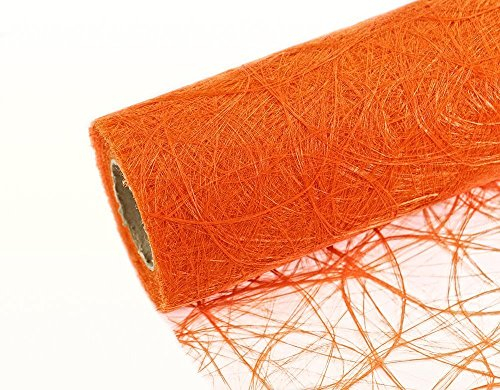 Unbekannt Tischband ORANGE modernes Strukturmuster 25m - individuell zuschneidbar - Breite: 30cm