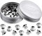 Mudder V-AS1433-30 WedDecor chiusura per fissare fermagli, libri, targhette con nome, ganci, artigianato, fai da te, non sono necessari attrezzi, colore argento, 30 pezzi, Ottone, 10 mm
