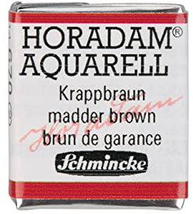 Schmincke – HORADAM® AQUARELL - feinste Künstler-Aquarellfarben, 670 Krappbraun, 14 670 044, 1/2 Näpfchen