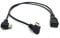 Duttek Cavo splitter micro USB da 25 cm, cavo micro USB da 1 a 2, da micro USB femmina a doppio 2 micro USB maschio ad angolo retto 90 gradi convertitore ad alta velocità cavo di ricarica